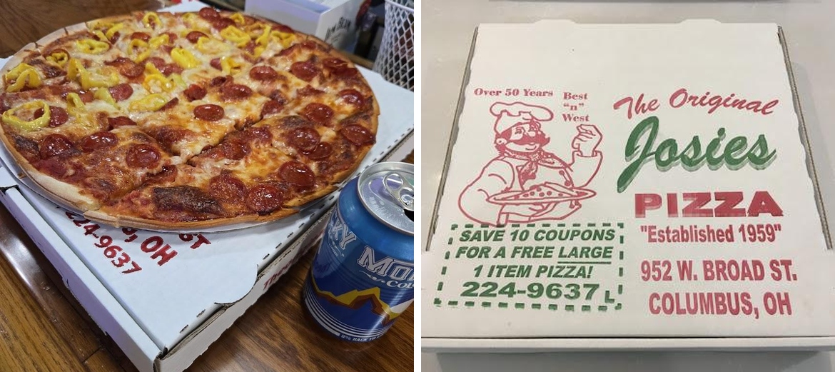 The Original Josie's Pizza Menu